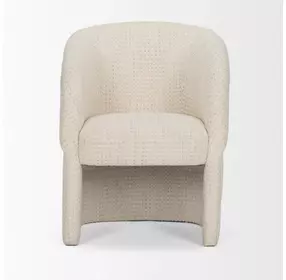 Curtis Cream Upholstered Dining Arm Chair