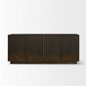 Cinder Distressed Dark Brown 4 Door Sideboard