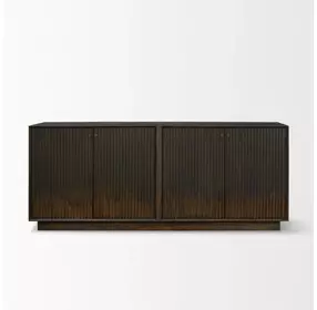 Cinder Distressed Dark Brown 4 Door Sideboard