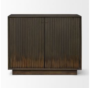 Cinder Distressed Dark Brown 2 Door Accent Cabinet