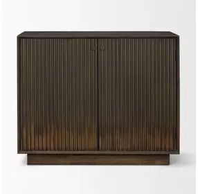 Cinder Distressed Dark Brown 2 Door Accent Cabinet