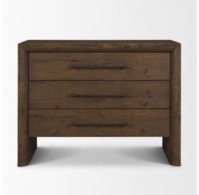 Belford Dark Brown 3 Drawer Nightstand