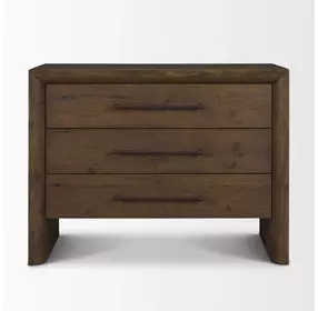 Belford Dark Brown 3 Drawer Nightstand