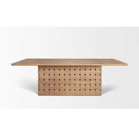 Trellyn Light Brown 99" Rectangular Dining Table