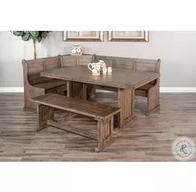 Velden Hollow Natural 75" Breakfast Nook Dining Set