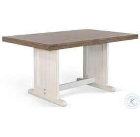 Willow Nest White 60" Rectangular Dining Table