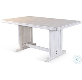 Seaside White 60" Rectangular Dining Table