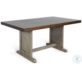 Rustic Refined Gray 60" Rectangular Dining Table
