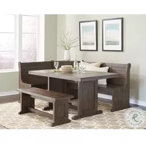 Havenstead Dark Brown 75" Breakfast Nook Dining Set
