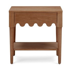 Oodle Walnut 1 Drawer Open Nightstand
