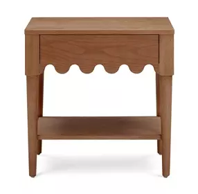 Oodle Walnut 1 Drawer Open Nightstand