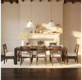 West End Saddle Brown Extendable Rectangular Dining Room Set