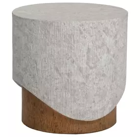 Wisteria Gray and Brown Outdoor Round End Table