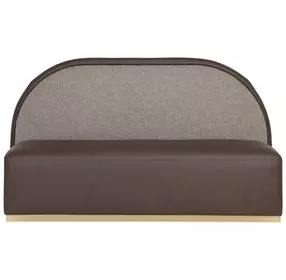 Pella Eglinton Espresso and Gellar Earth Upholstered Banquette