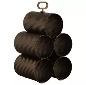 Mendocino Gold 5 Bottle Wine Rack