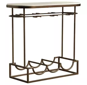 Lodi White and Gold 3 Bottle Wine Rack