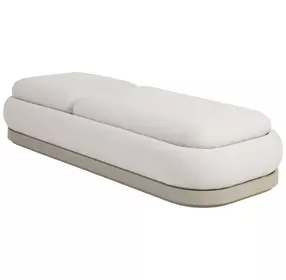 Sonora Gracebay Light Gray Performance Fabric Upholstered Outdoor 86" Chaise Lounger