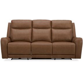 Hawthorne Butternut 86" Power Reclining Sofa with Power Headrest