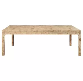 Adams Matte Burl Wood Rectangular 86" Dining Table