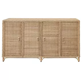 Evander Fully Wrapped Rattan 4 Door Buffet