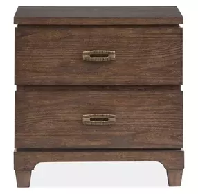 Canehurst Spiced Rum 2 Drawer Nightstand with USB Charging