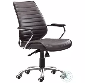 Enterprise Espresso Low Back Adjustable Swivel Office Chair
