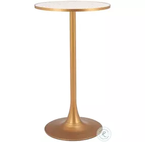 Bite Beige And Gold Round Bar Table