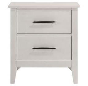 Andover White 2 Drawer Nightstand with USB Charging