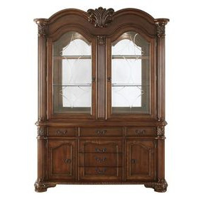 Chateau De Ville Red 4 Door Buffet and Hutch with LED