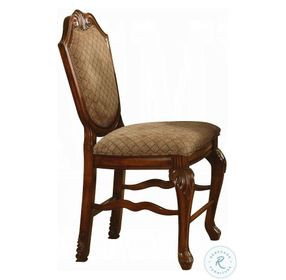Chateau De Ville Fabric and Cherry Counter Height Chair Set of 2