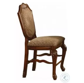 Chateau De Ville Fabric and Cherry Counter Height Chair Set of 2