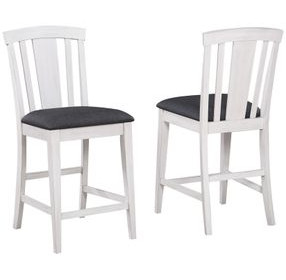 Summer Winds II Gray Fan Back Upholstered Counter Height Stool Set of 2