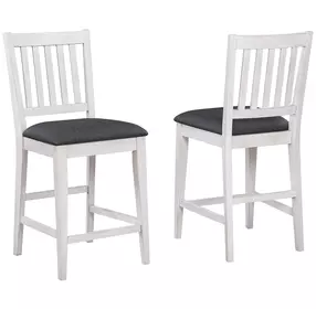 Summer Winds II Gray Mission Back Upholstered Counter Height Stool Set of 2