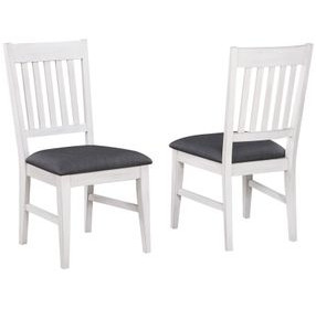 Summer Winds II Gray Mission Back Upholstered Dining Side Chair Set of 2
