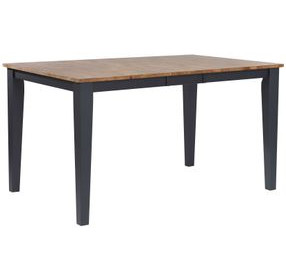 Autumn Winds Brown and Black 78" Rectangular Extendable Counter Height Leg Dining Table