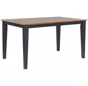 Autumn Winds Brown and Black 78" Rectangular Extendable Counter Height Leg Dining Table