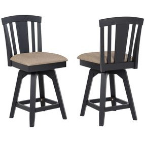 Autumn Winds Beige Fan Back Swivel Counter Height Stool