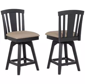 Autumn Winds Beige Fan Back Swivel Counter Height Stool