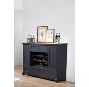 Autumn Winds Brown and Black 3 Shelves Spirit Cabinet