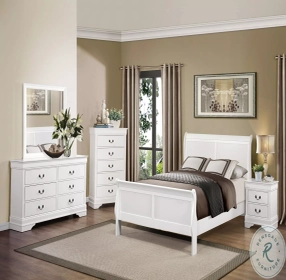 Mayville White Sleigh Bedroom Set