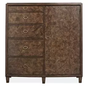 Timberlyn Espresso 5 Drawer Door Chest