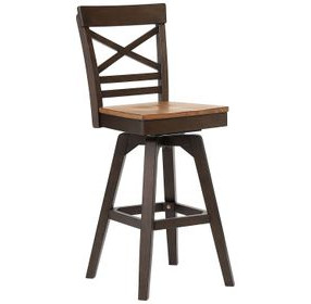 Choices Black Oak X Back Counter Height Stool