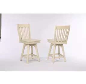 Choices Antique White Slat Back Counter Height Stool