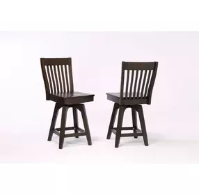 Choices Black Oak Slat Back Counter Height Stool Set of 2