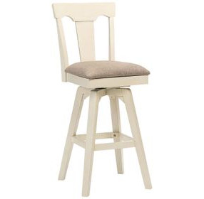 Choices Antique White Panel Back Upholstered Counter Height Stool Set of 2