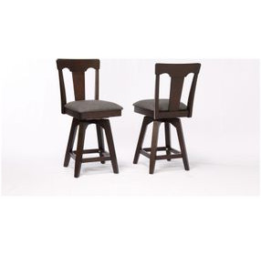 Choices Black Oak Panel Back Upholstered Counter Height Stool Set of 2
