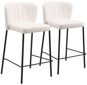 Linz Cream Counter Height Stool Set of 2