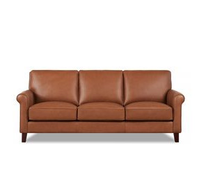 Lachlan Nutmeg Leather 84" Sofa