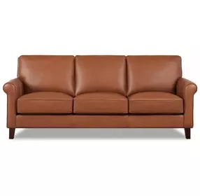 Lachlan Nutmeg Leather 84" Sofa