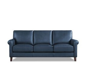 Lachlan Navy Leather 84" Sofa